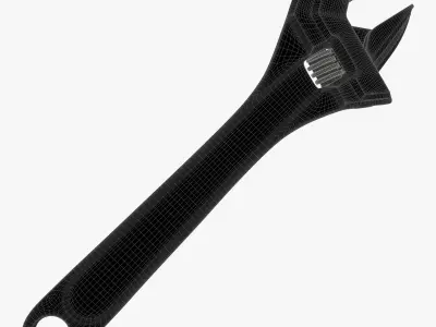 Adjustable Spanner 3D model get