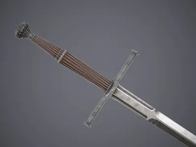 Espadon sword Low-poly 3D model