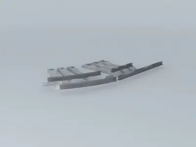 Rail Track Templates Concrete Sleepers Free 3D model