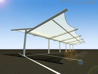 Fabric Shade Structure Free 3D model