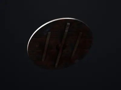 Viking Shield var03 Low-poly 3D model