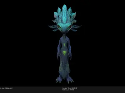 Low Poly Stylized Etheral Alien Stone Low-poly 3D model purchase