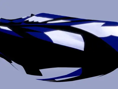Low-Poly Speed Boat Low-poly 3D model