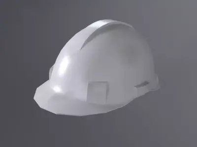 Safety Helmet Low Poly Low-poly 3D model 2