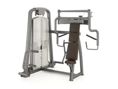 Gym Equipment Seated Chest Press Low-poly 3D model