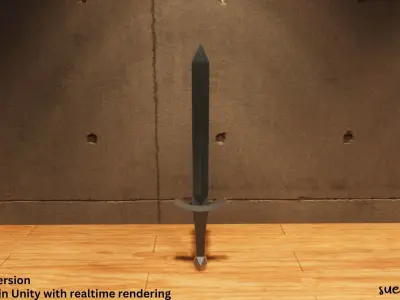 Swords - Lowpoly Textured and Color based Low-poly 3D model