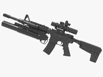 M4 M203 3D model