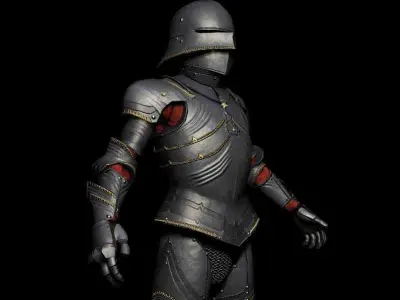 Medieval Gothic Armor Low-poly 3D model