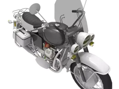 Motorcycle Low-poly 3D model shop