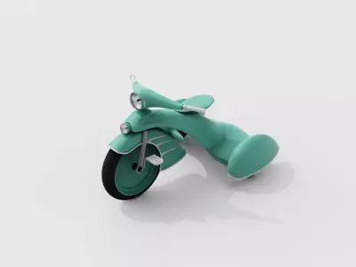 High Poly Tricycle Model 3D model