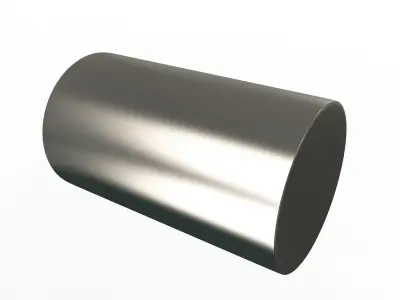 Silver Cylinder Low-poly 3D model