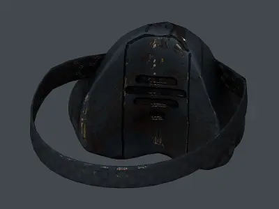 Gas mask helmet 3d model scifi Low-poly Low-poly 3D model Low-poly 3D model 38