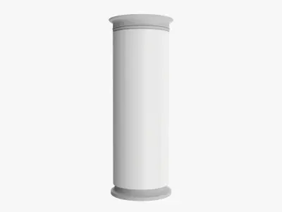 Advertising poster column mockup 3D model