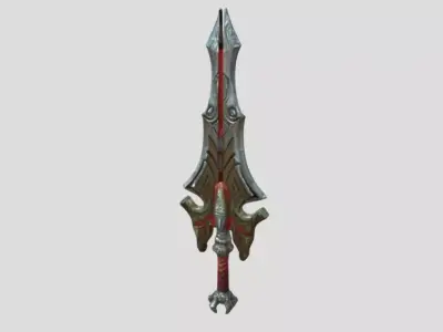 Red Sword by Tripo Free low-poly 3D model
