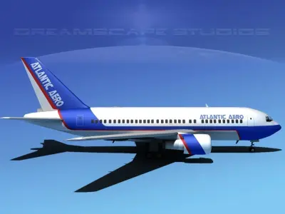 Boeing 767-100 Atlantic Aero 3D model