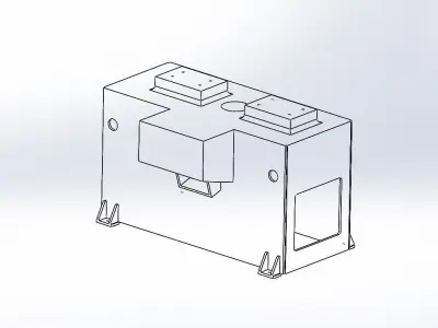 Work table 3d mechanical part modeling  3D model