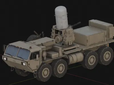 Centurion C-RAM mounted on HEMTT Low-poly 3D model