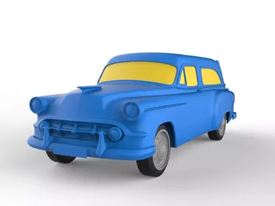 Chevrolet Delivery 1956 Classic Car 3D print model