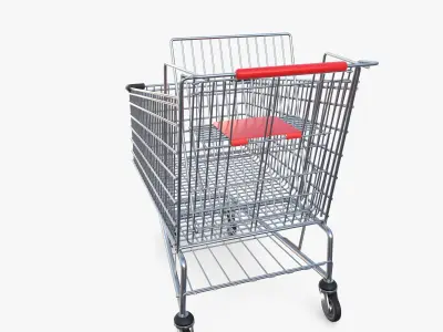 Shopping cart v8 3D model