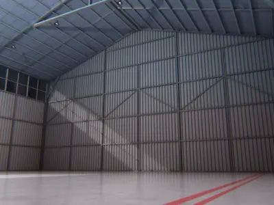 Aircraft Hangar Interior 3D model