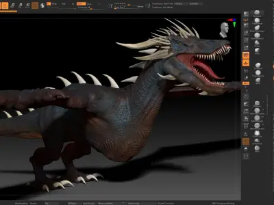 Dinosaur Wyvern Type Dragon Sculpt Project 3D model