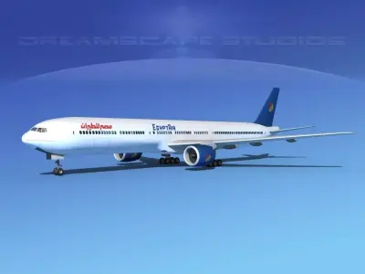 Boeing 777-300 MP Egypt Airlines 3D model