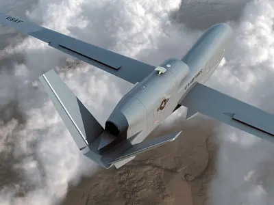 RQ-4 Global Hawk UAV 3D model