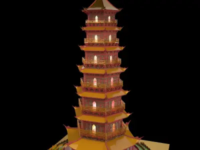 Chinese tower  3D model