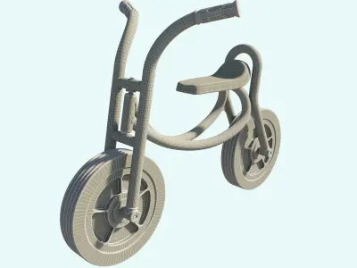 Weplay Walking Bike Children Kid bicycle 3D model