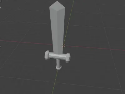 BROADIRON- A Low Poly Sword Low-poly 3D model