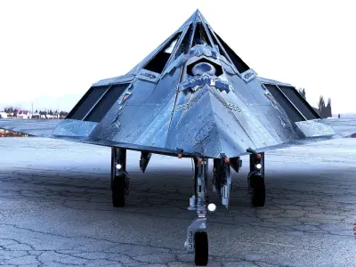 f117 obj stealth fighter jet 3D model
