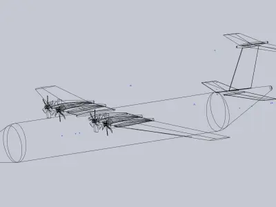 Twin Elevator Tail Airplane Design 3D print model