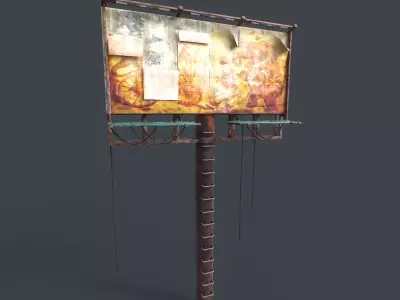Old Billboard Low-poly 3D model purchase