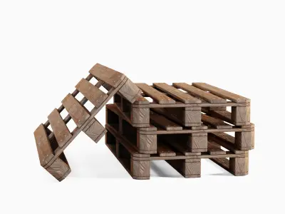 Wooden Pallet 02 3D model