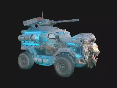 Cybernetic Lion War Vehicle 3D model