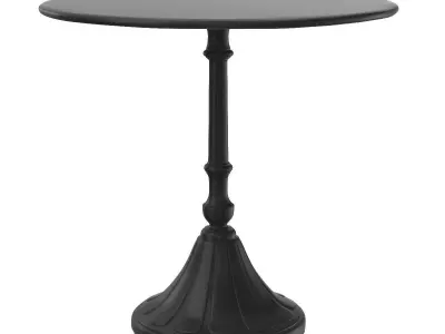 Russel Industrial Loft Iron Round Pedestal Dining Bistro Table 3D model