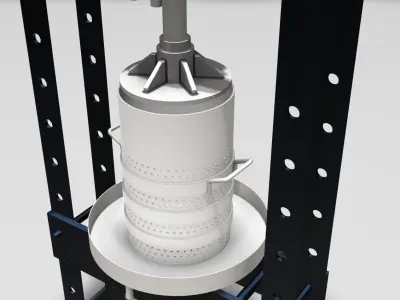 Semi-Automatic separator Press 3D model