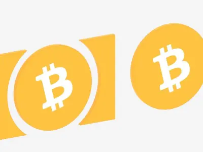 Bitcoin icon transparent Low-poly 3D model