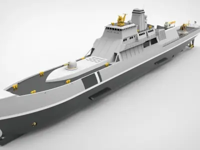 Offshore Patrol Vessel 90M Low-poly 3D model
