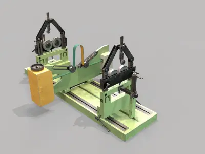 Compressor Impeller Balancing Stand Low-poly 3D model