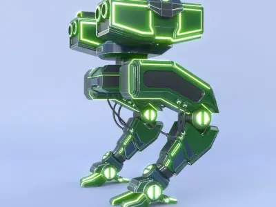 Fatc robot Low-poly 3D model