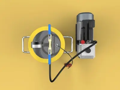 VACUUM DEGASSING CHAMBER AND PUMP KIT 3D model