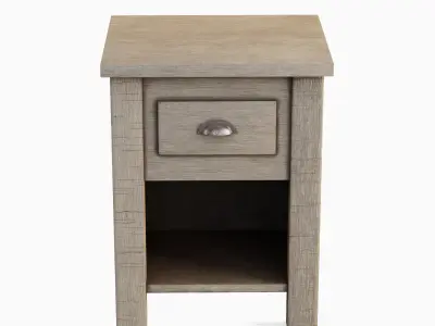 Antique End Table 01 Low-poly 3D model