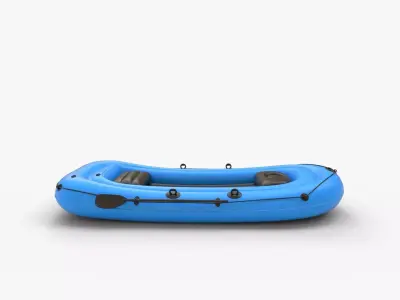 Inflatable boat 3D model