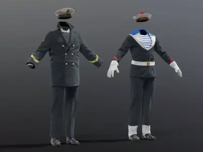 NAVY french soldier officer 3D model