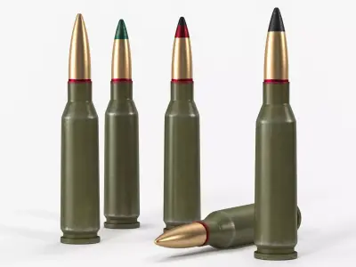 Cartridge AK 74 3D model