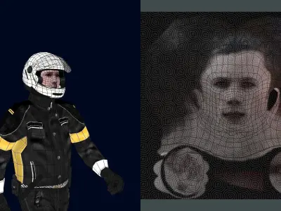 V5  Policeman Low-poly 3D model
