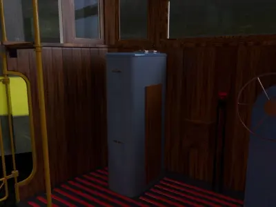 Retro tramway High-poly 3D model 3D model
