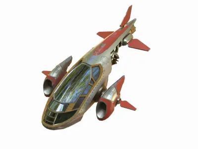 Small Spaceship   Low-poly 3D model
