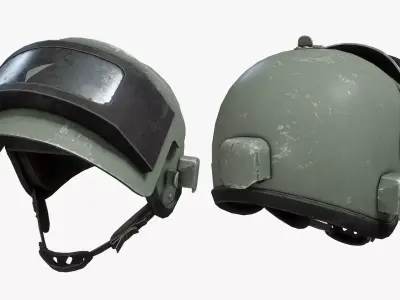 Helmet Low-poly 3D model 12